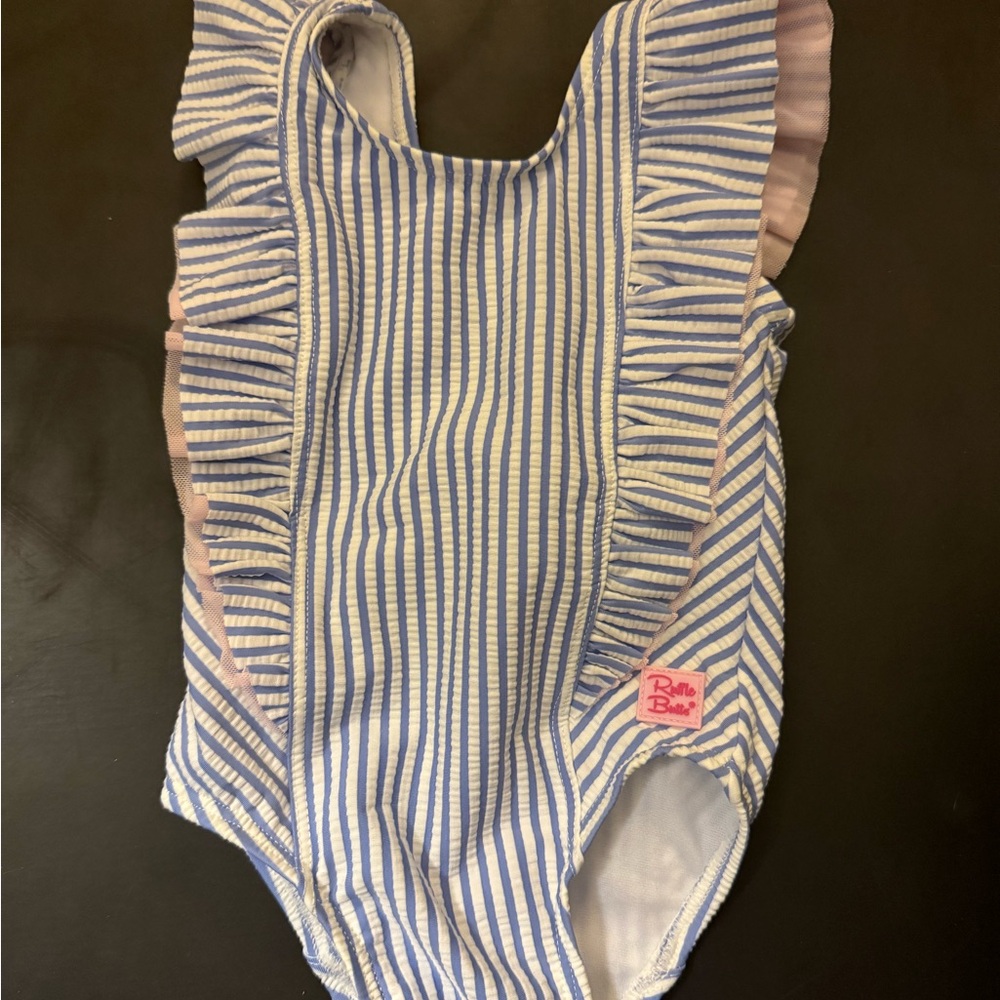 NWOT - Ruffle Butts waterfall one piece - 3-6 mo